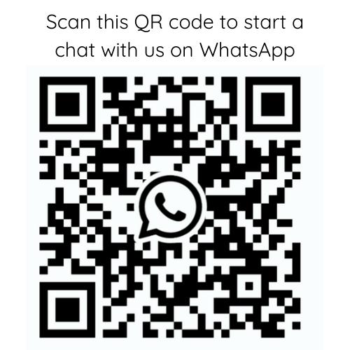 Scan the QR code to chat with us on WhatsApp